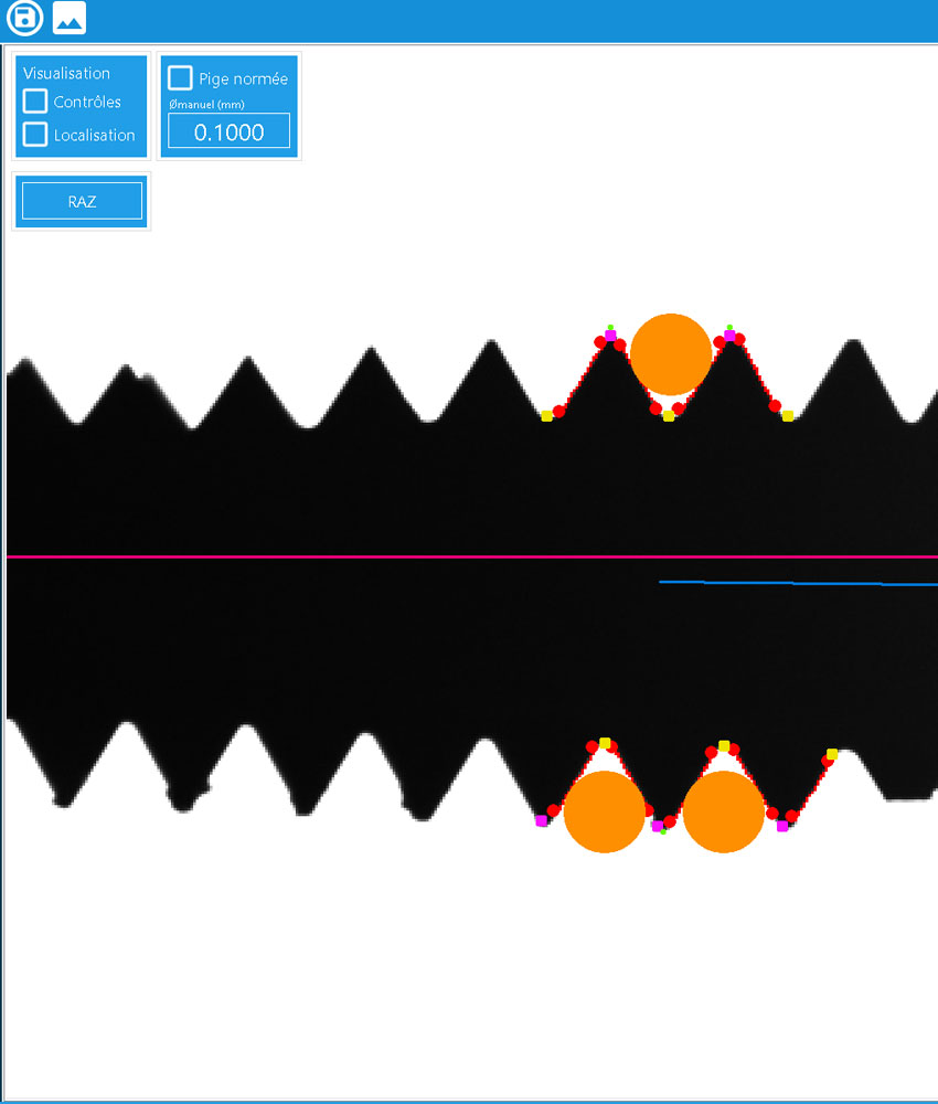 Mesure de tarauds d'horlogerie avec QMTProjector-100